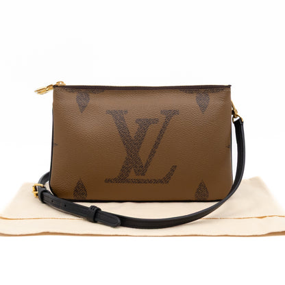 Double Zip Pochette Monogram Giant Reverse