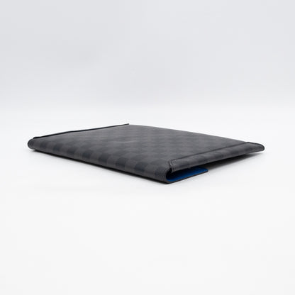 Alpha Triple Pouch Large Damier Graphite