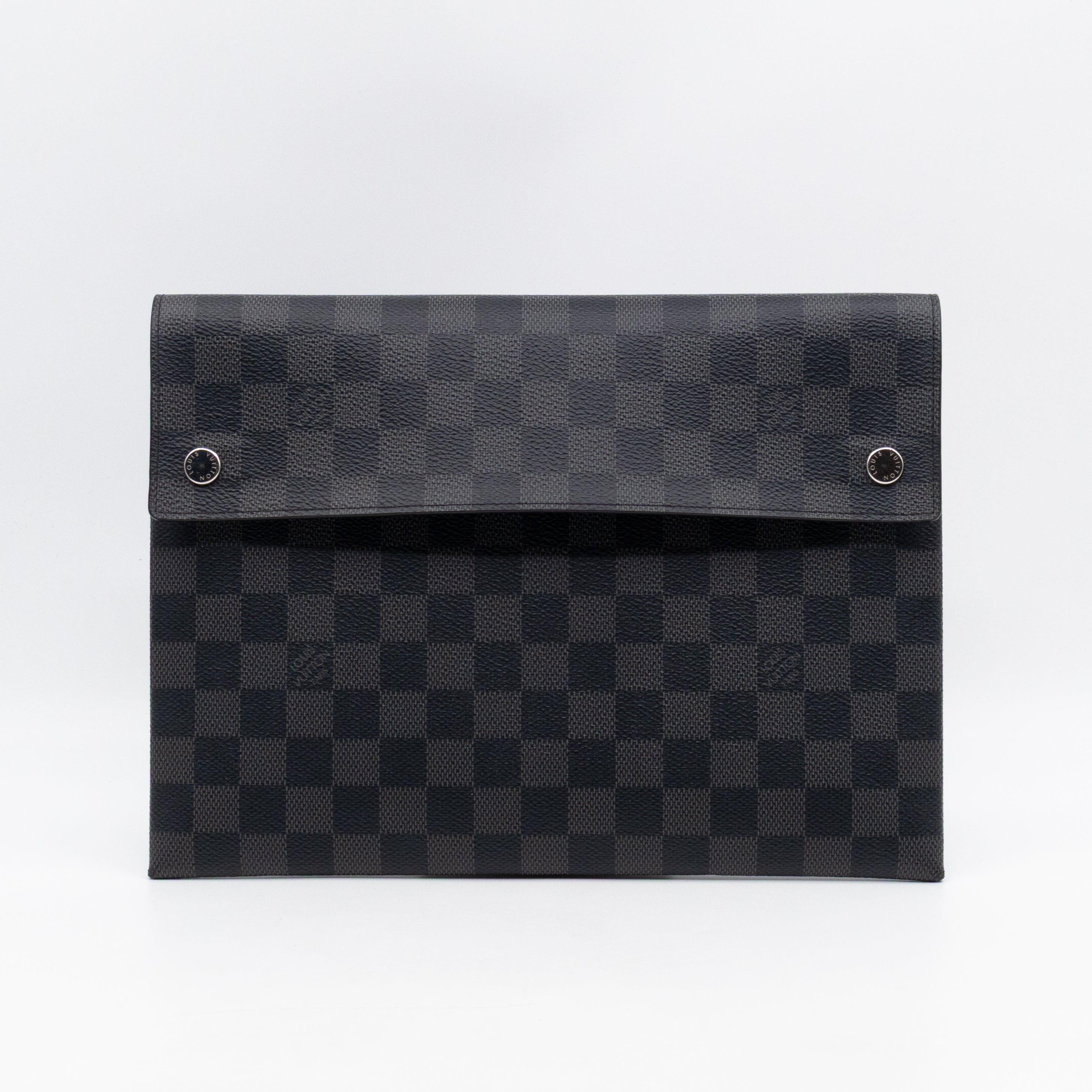 Alpha Triple Pouch Large Damier Graphite