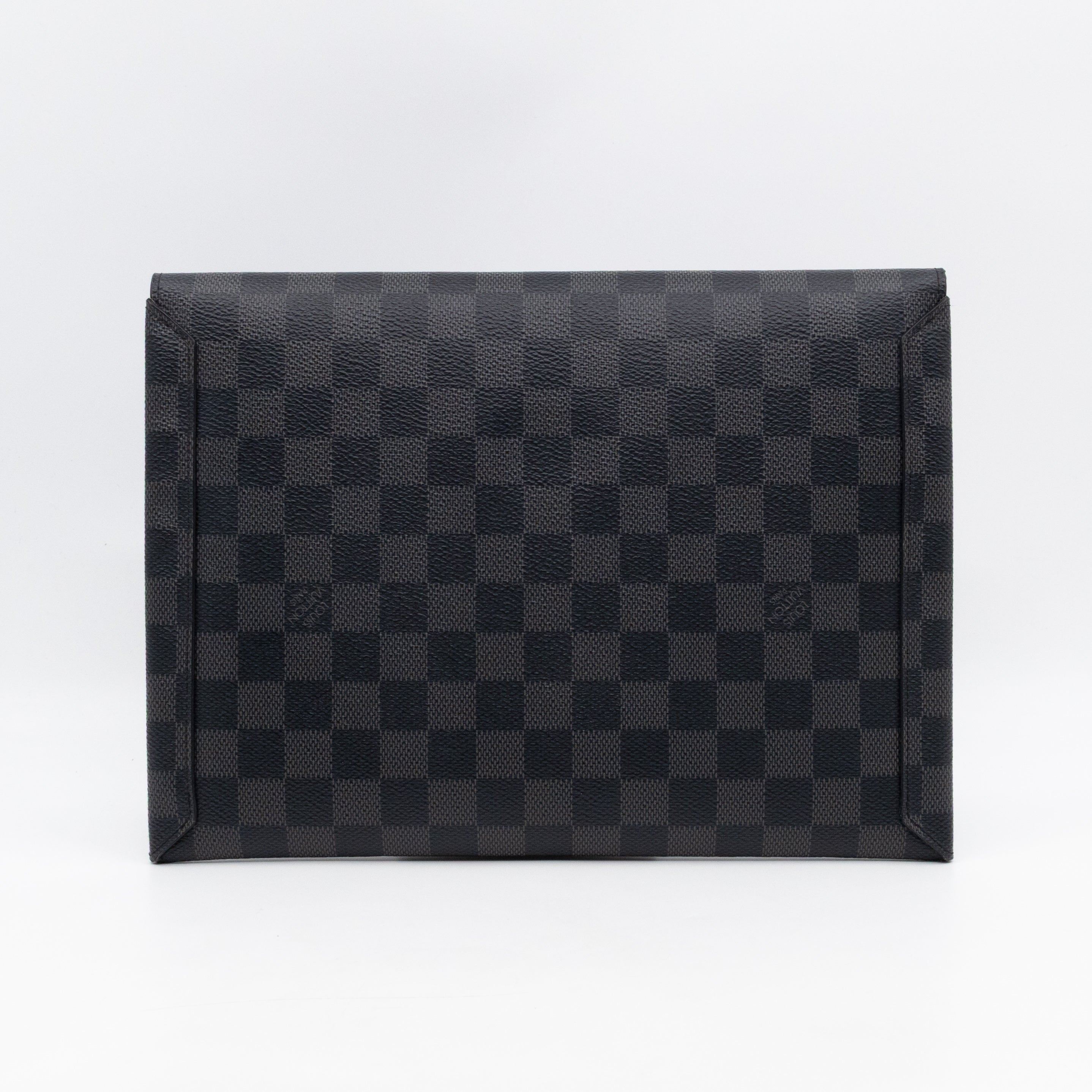 Alpha Triple Pouch Large Damier Graphite