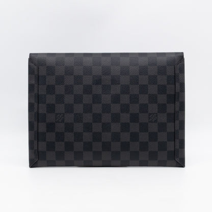 Alpha Triple Pouch Large Damier Graphite