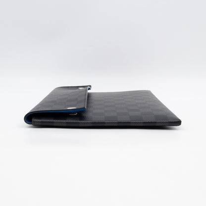 Alpha Triple Pouch Large Damier Graphite