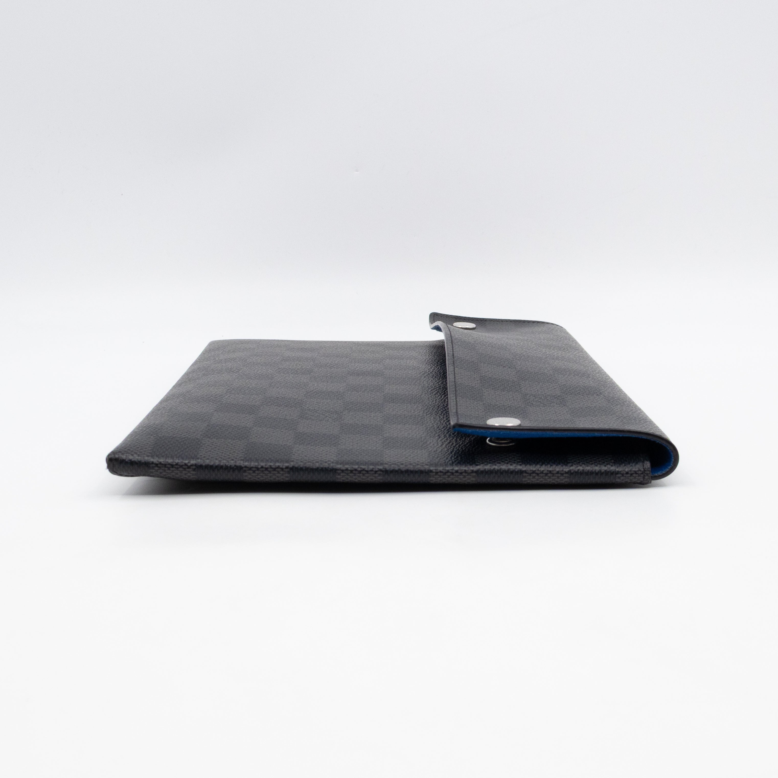 Alpha Triple Pouch Large Damier Graphite