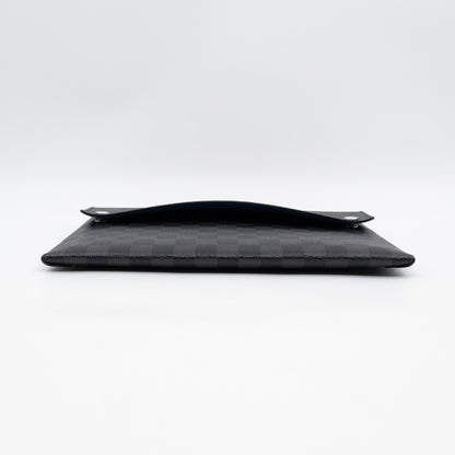 Alpha Triple Pouch Large Damier Graphite