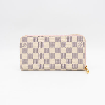 Zippy Wallet Damier Azur Rose Ballerine