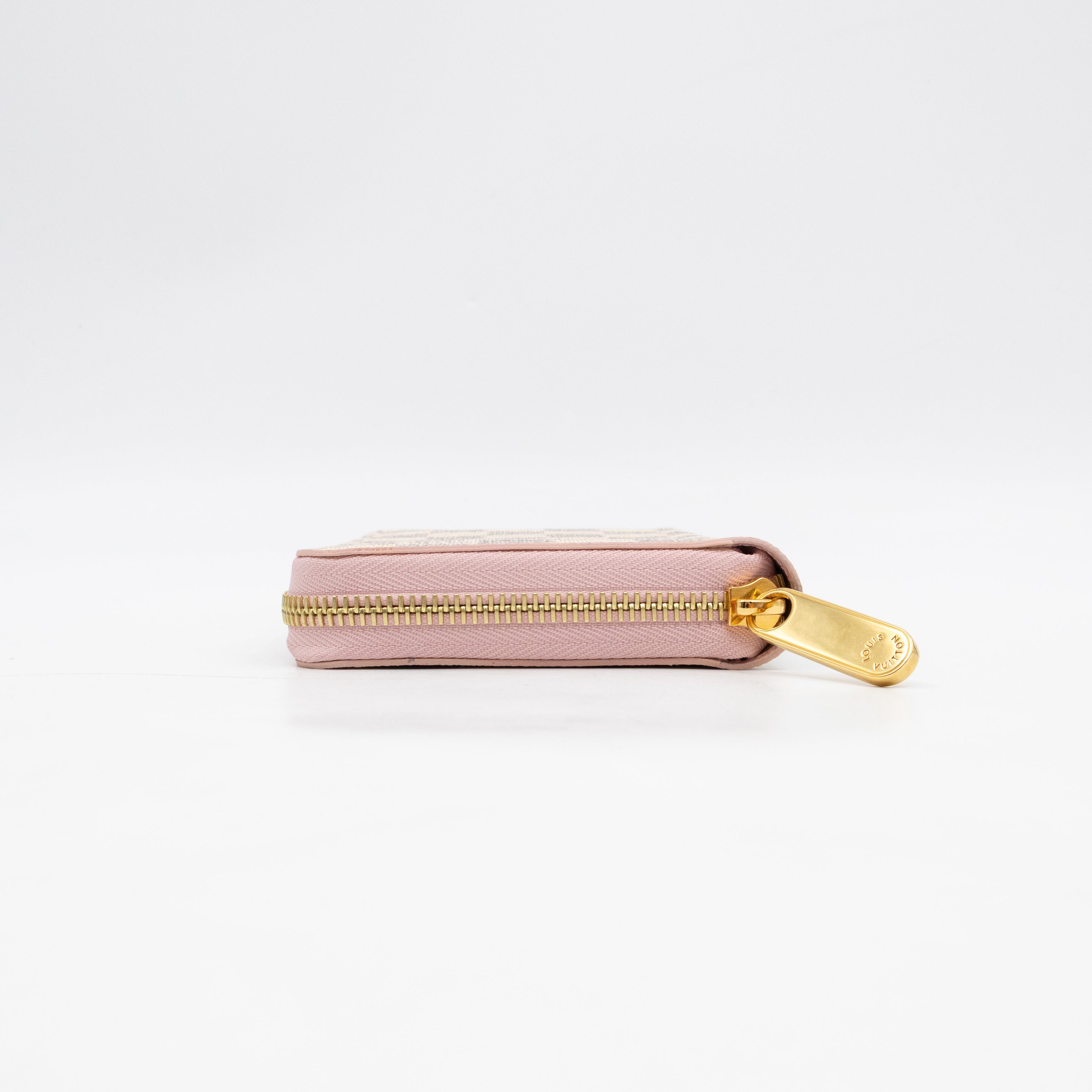 Zippy Wallet Damier Azur Rose Ballerine