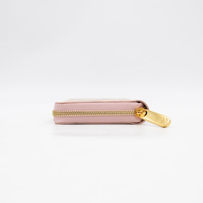 Zippy Wallet Damier Azur Rose Ballerine