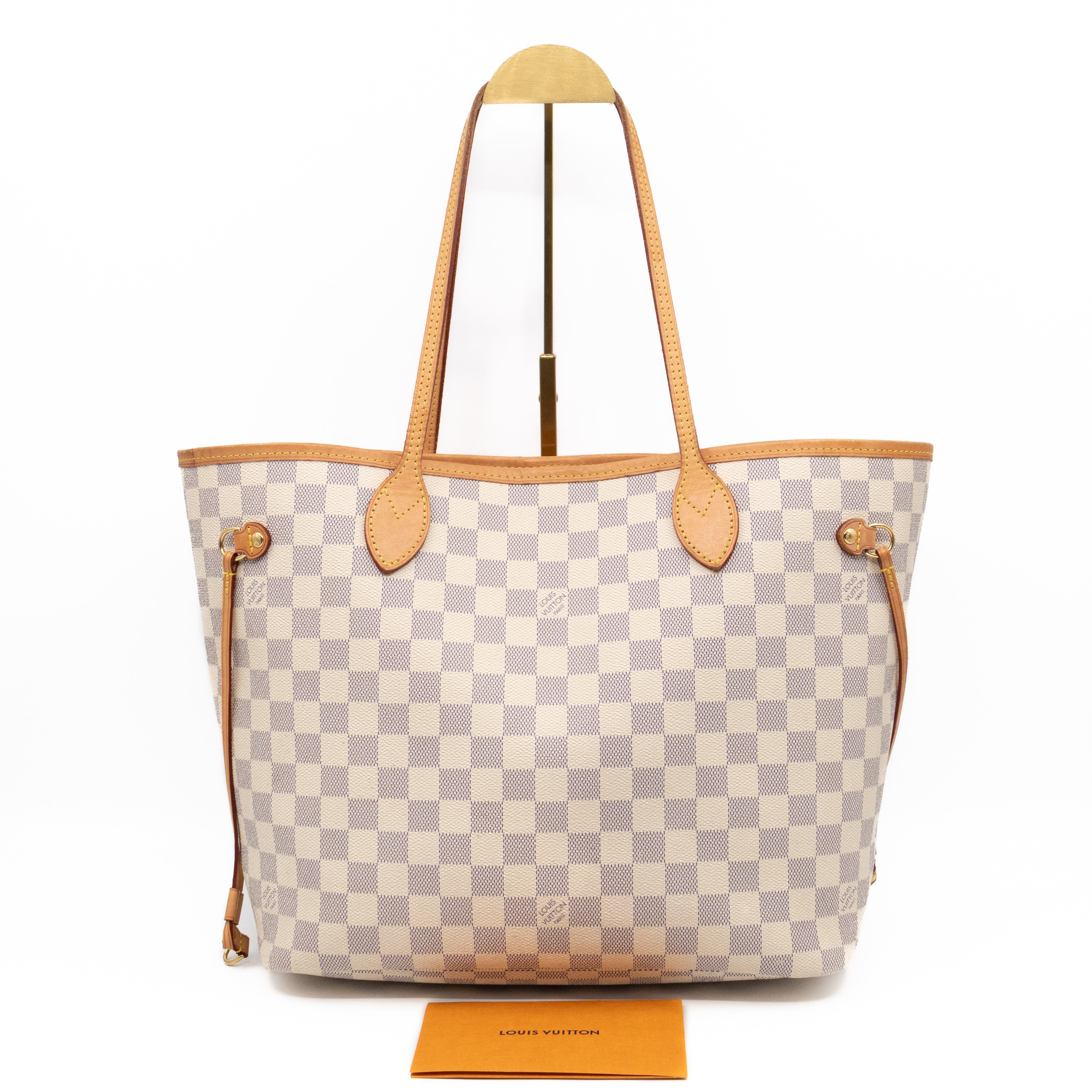 Neverfull MM Damier Azur Rose Ballerine
