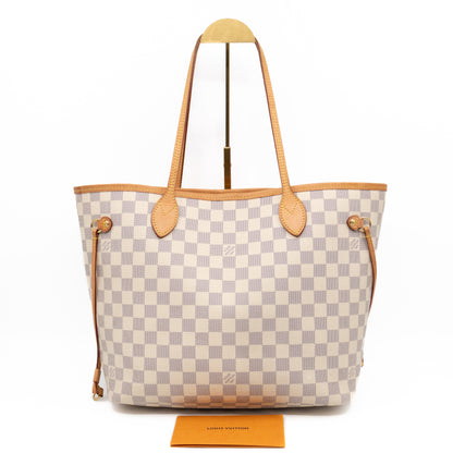 Neverfull MM Damier Azur Rose Ballerine