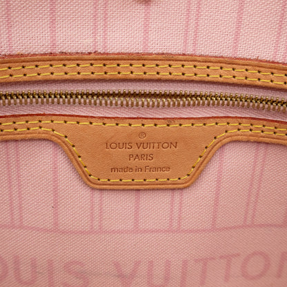 Neverfull MM Damier Azur Rose Ballerine