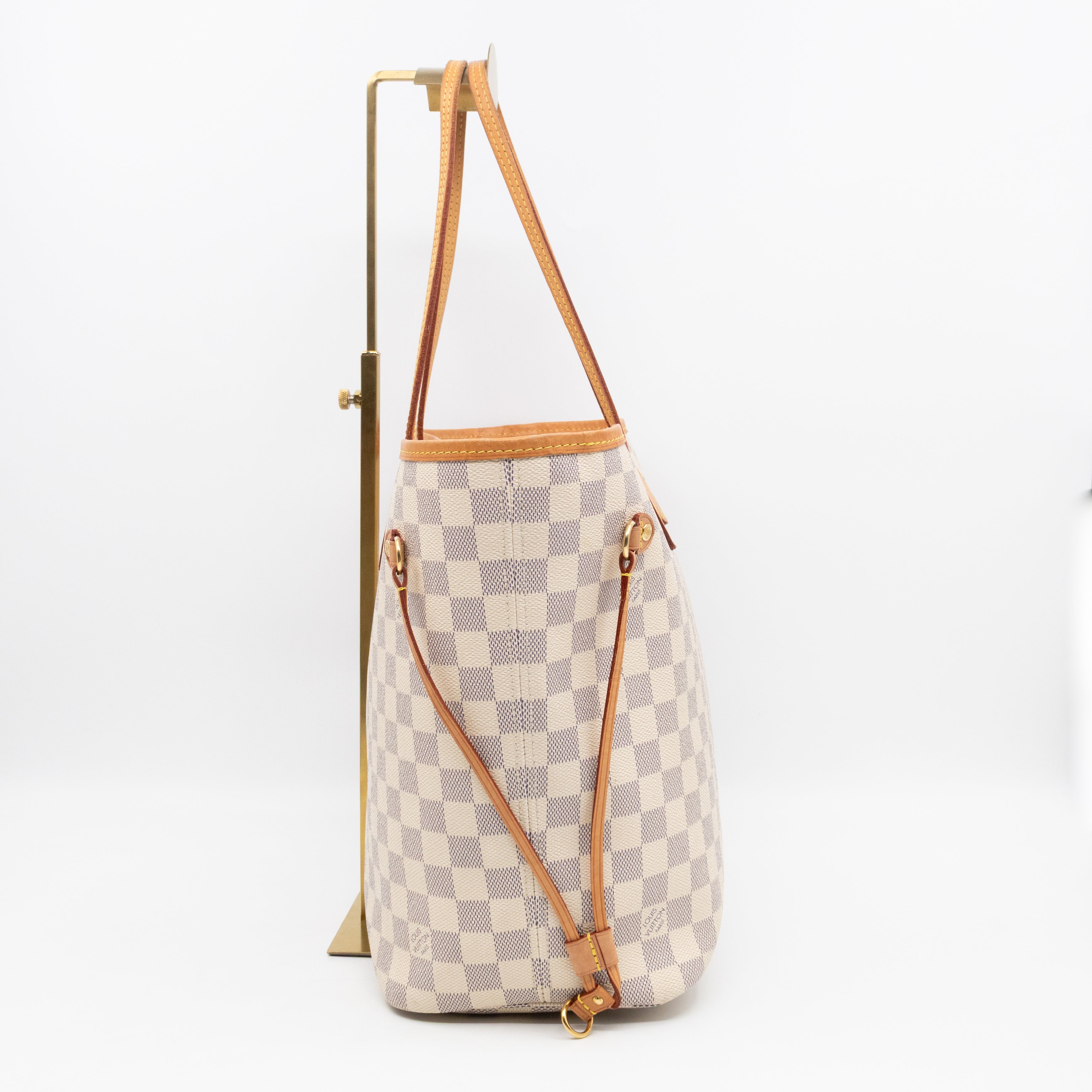 Neverfull MM Damier Azur Rose Ballerine