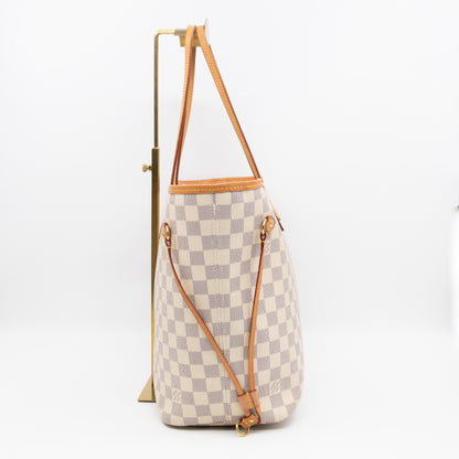 Neverfull MM Damier Azur Rose Ballerine