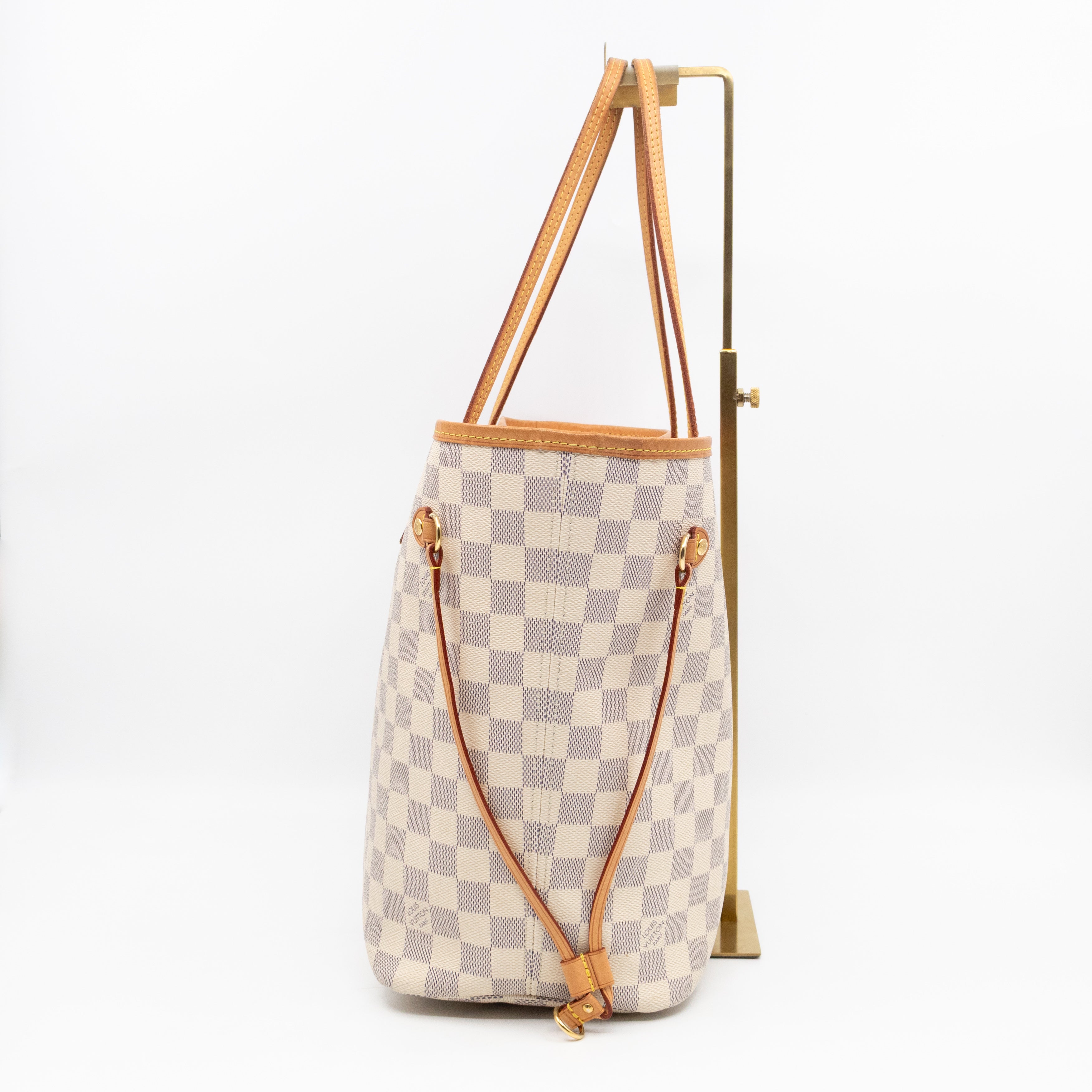 Neverfull MM Damier Azur Rose Ballerine