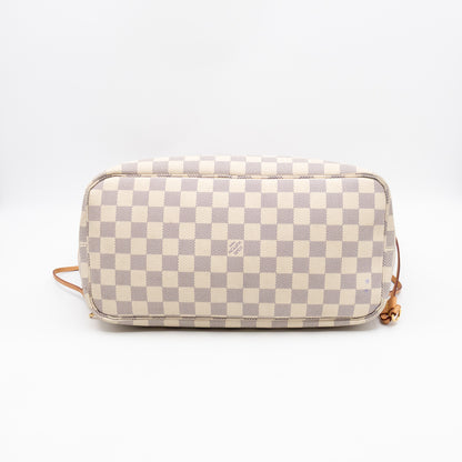 Neverfull MM Damier Azur Rose Ballerine