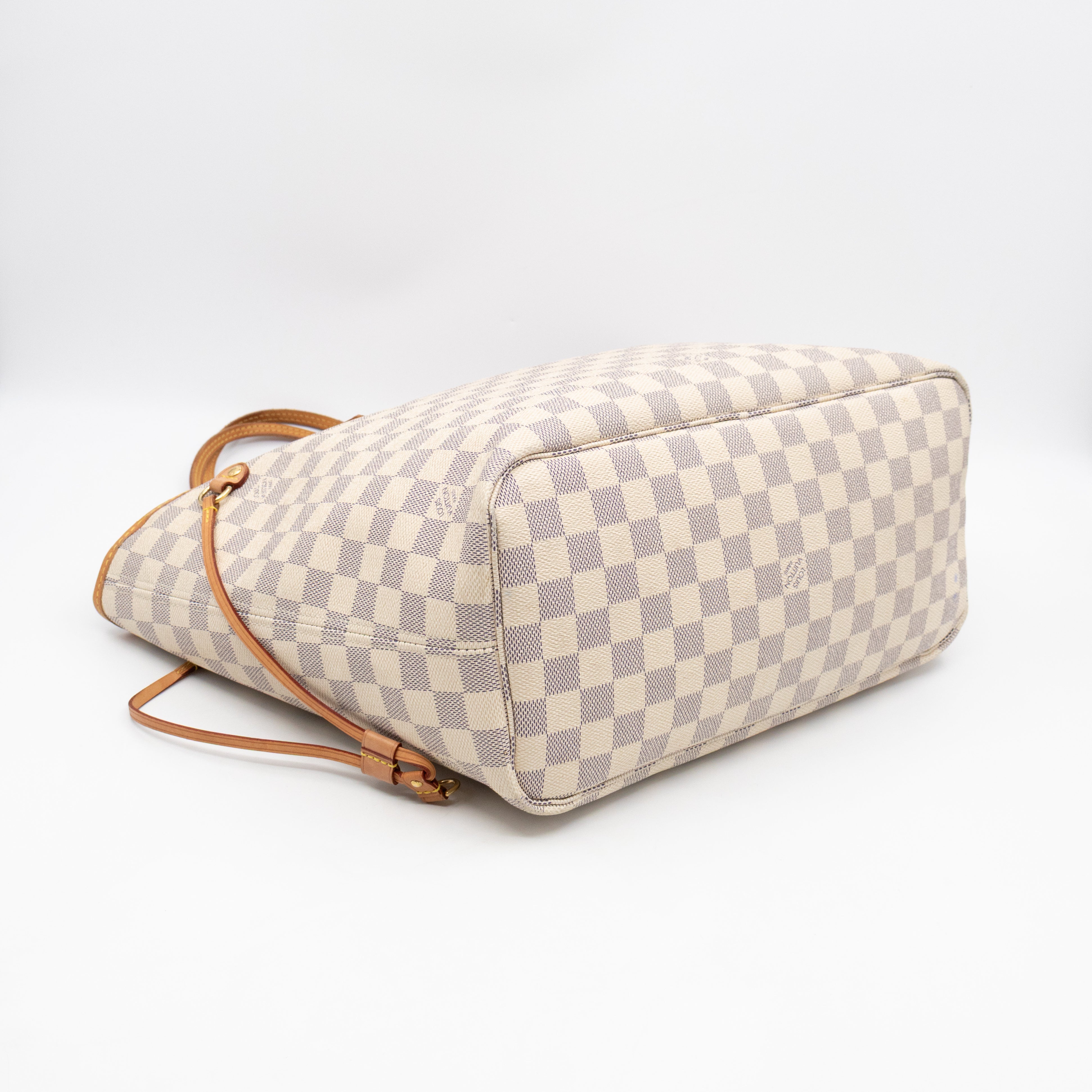 Neverfull MM Damier Azur Rose Ballerine