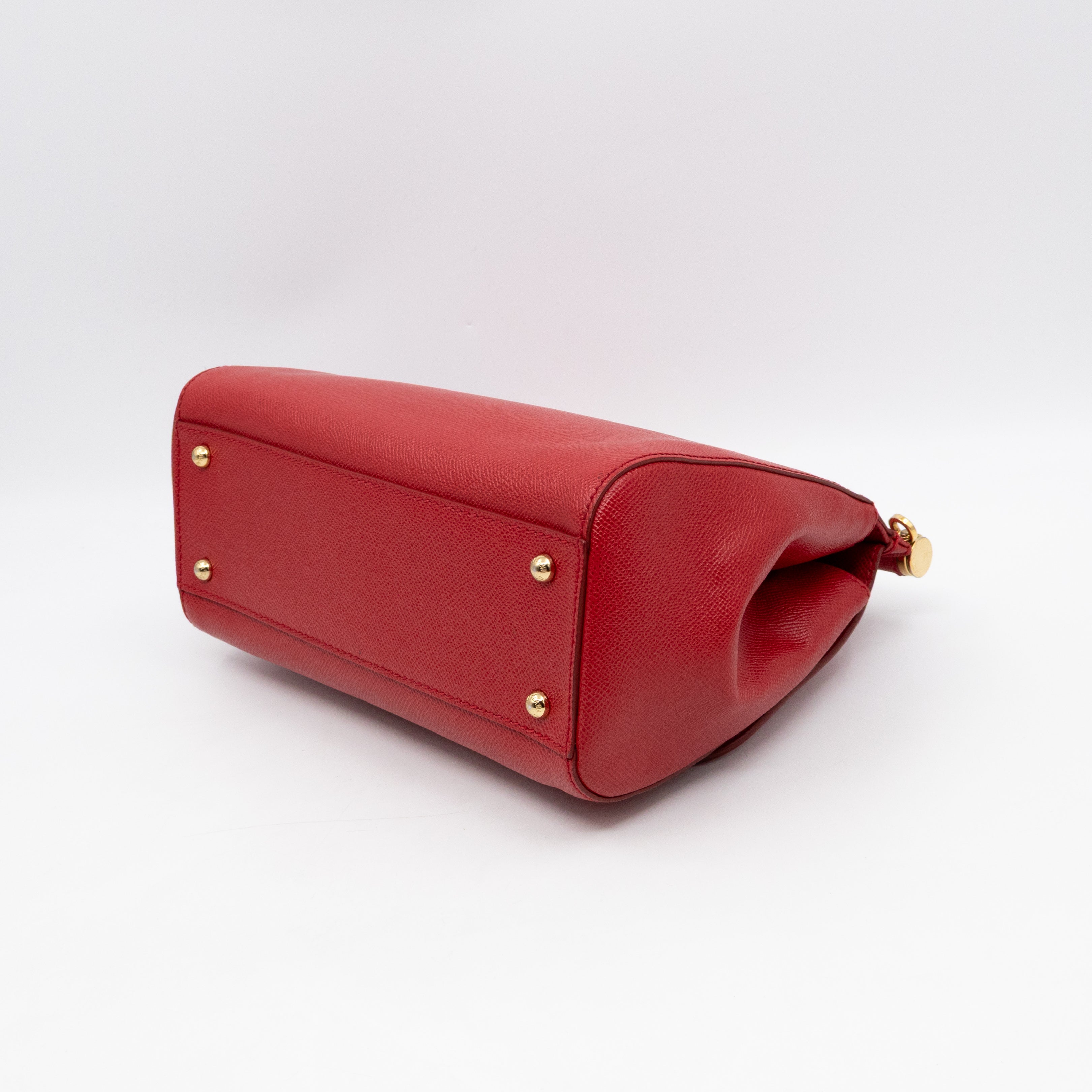 Sicily Medium Red Dauphine Leather