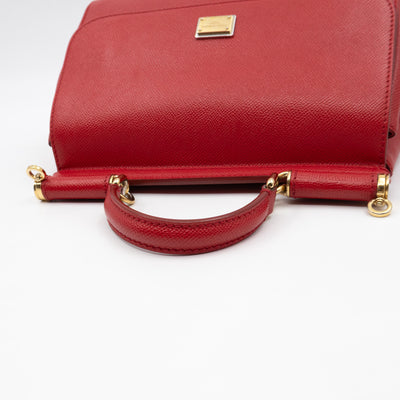Sicily Medium Red Dauphine Leather