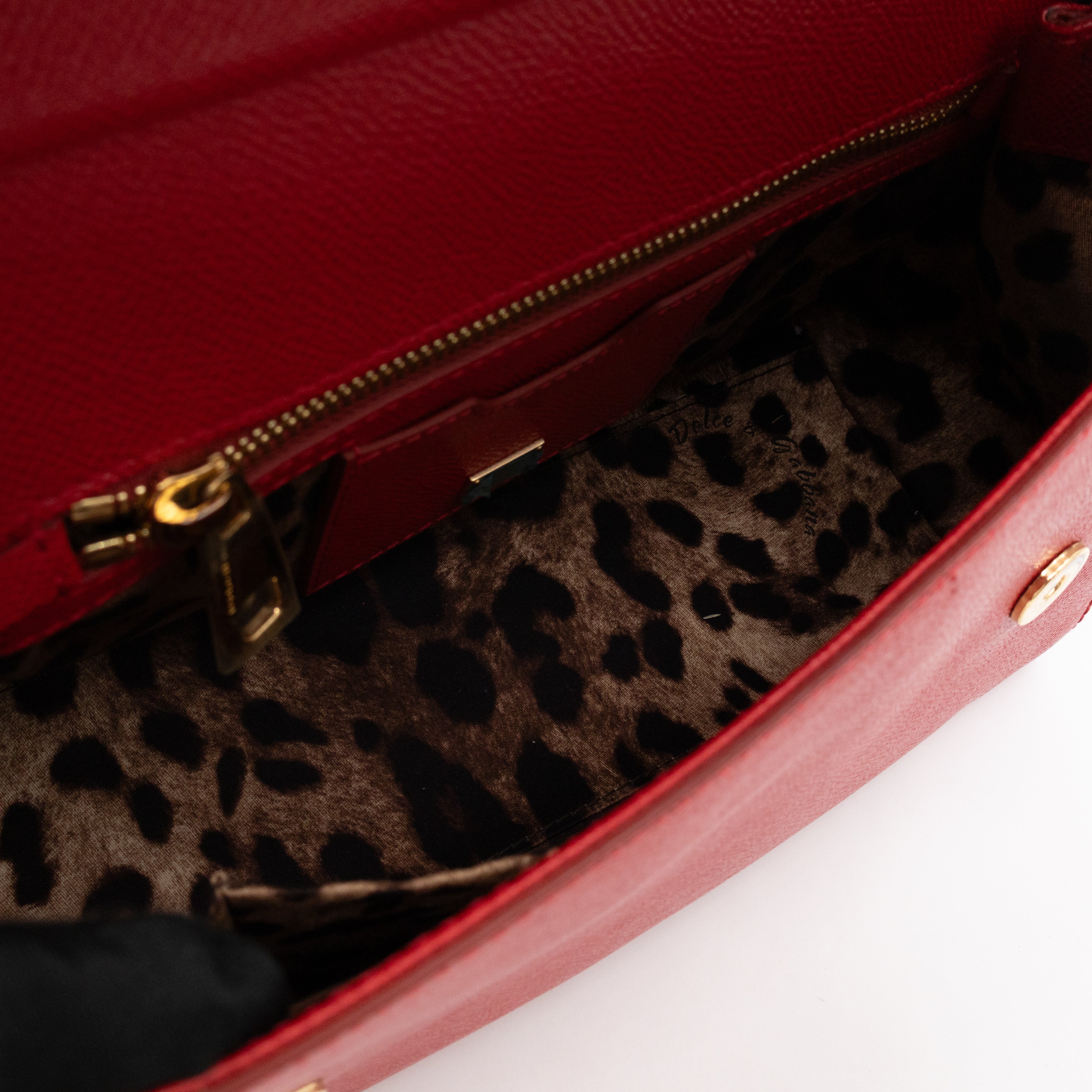 Sicily Medium Red Dauphine Leather