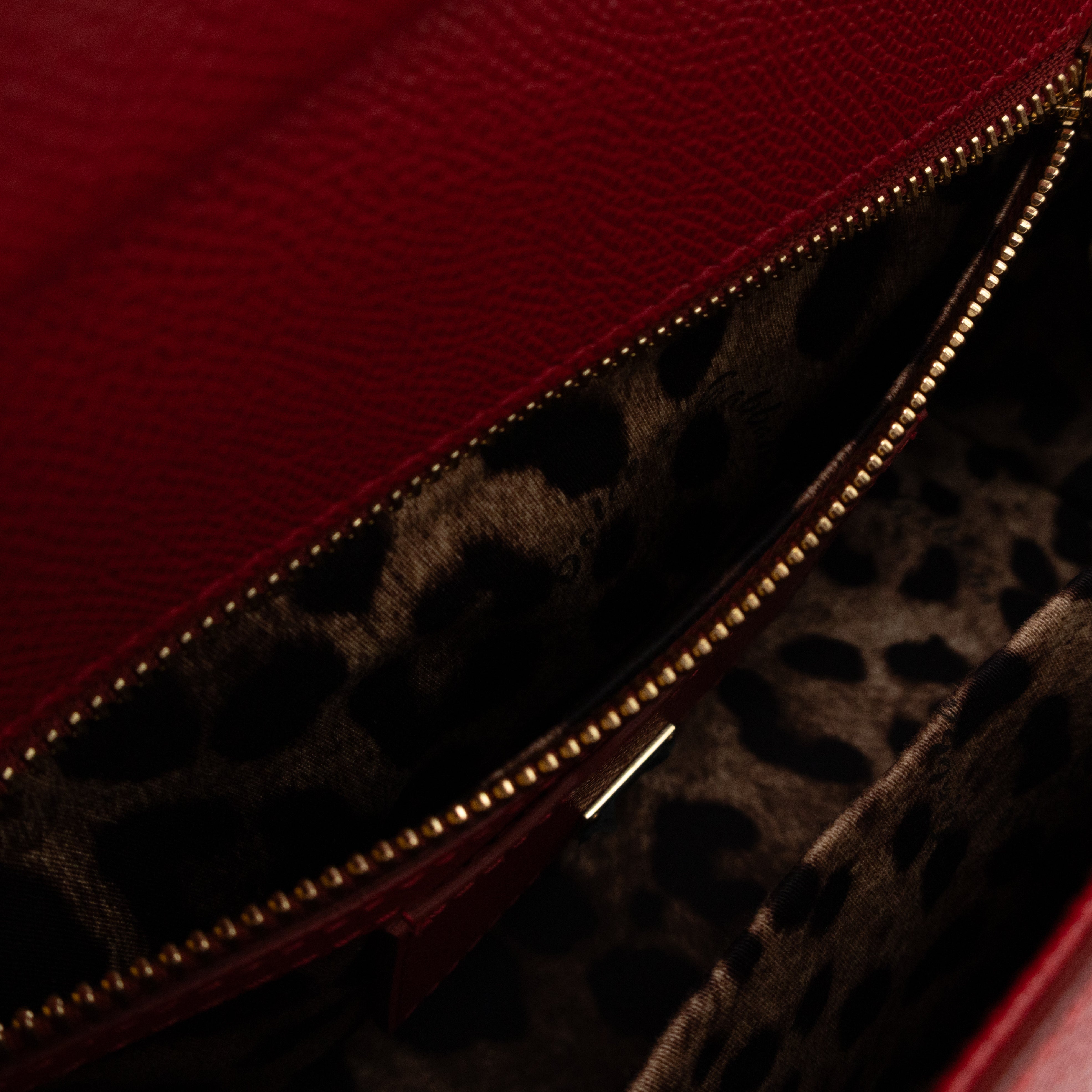 Sicily Medium Red Dauphine Leather