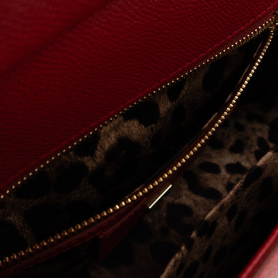 Sicily Medium Red Dauphine Leather