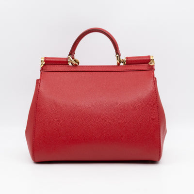Sicily Medium Red Dauphine Leather