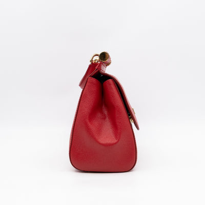 Sicily Medium Red Dauphine Leather