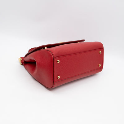 Sicily Medium Red Dauphine Leather