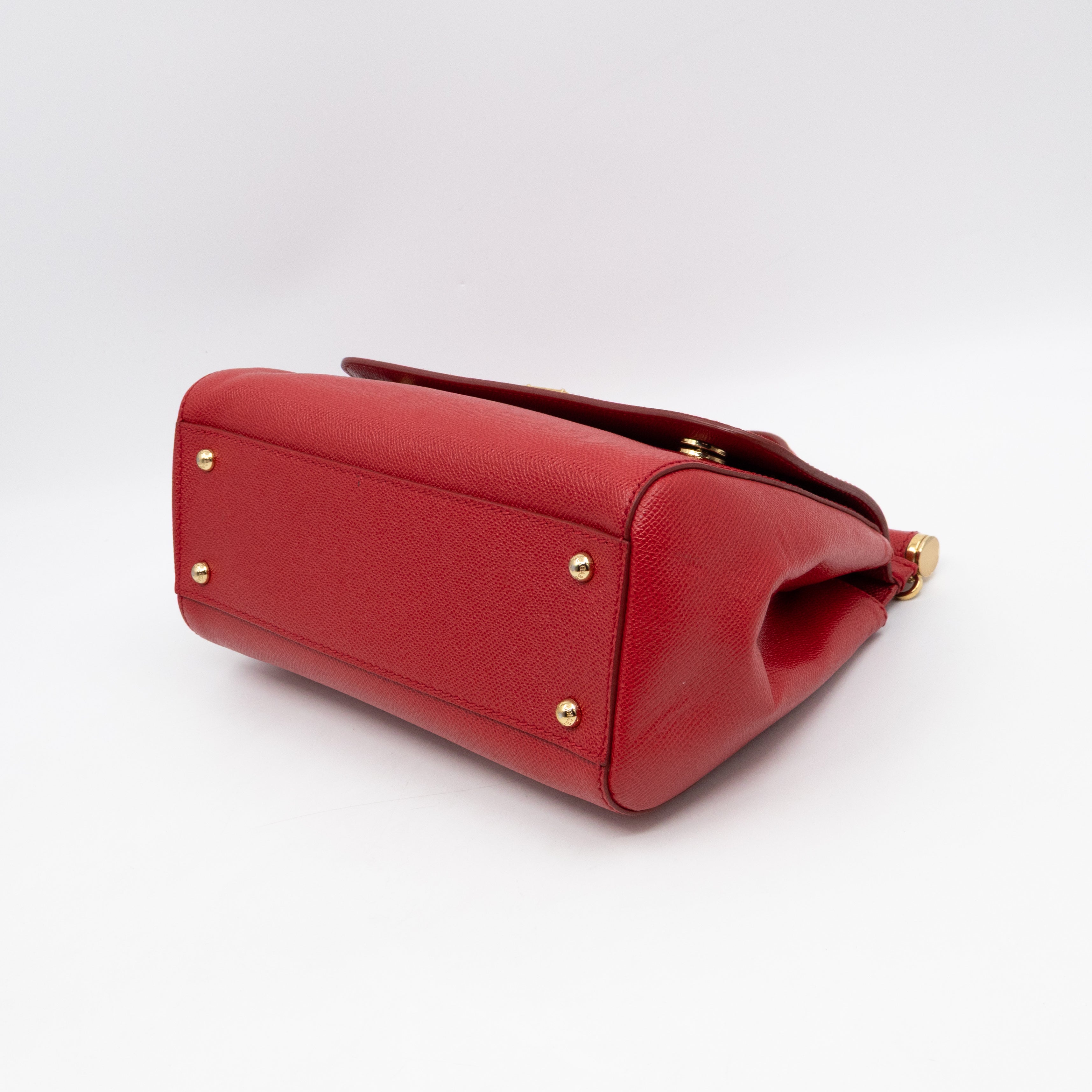 Sicily Medium Red Dauphine Leather