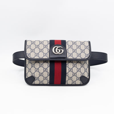 Ophidia Small Belt bag GG Supreme Navy Leather 85/34