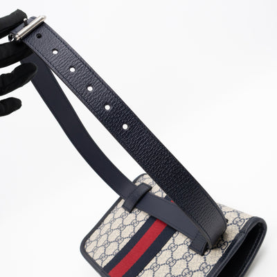 Ophidia Small Belt bag GG Supreme Navy Leather 85/34