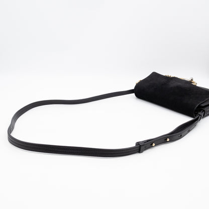 Faye Crossbody Black Leather & Suede