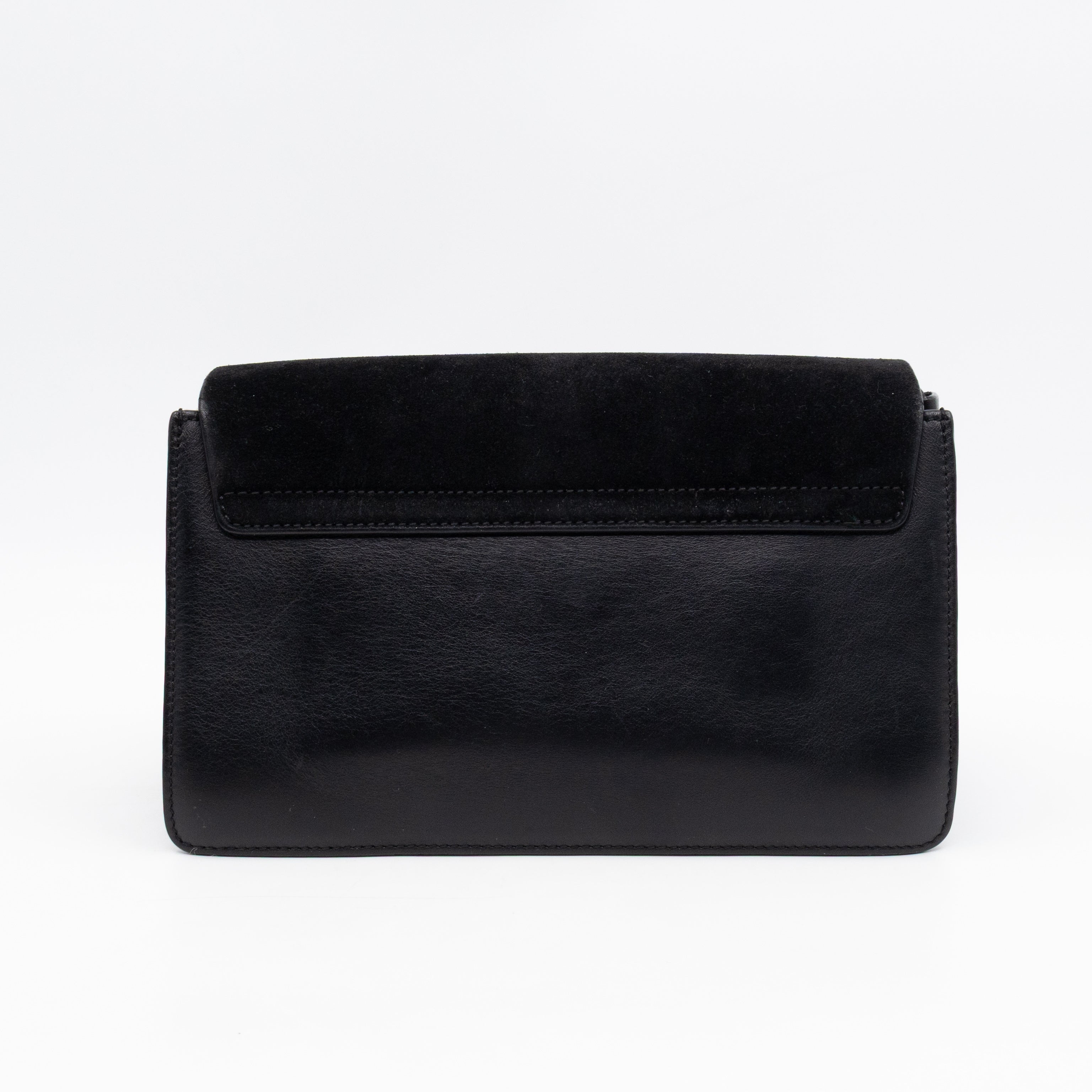Faye Crossbody Black Leather & Suede