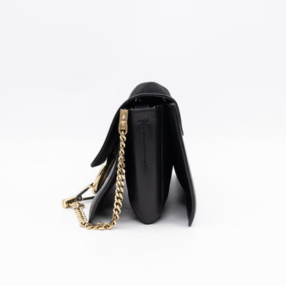Faye Crossbody Black Leather & Suede