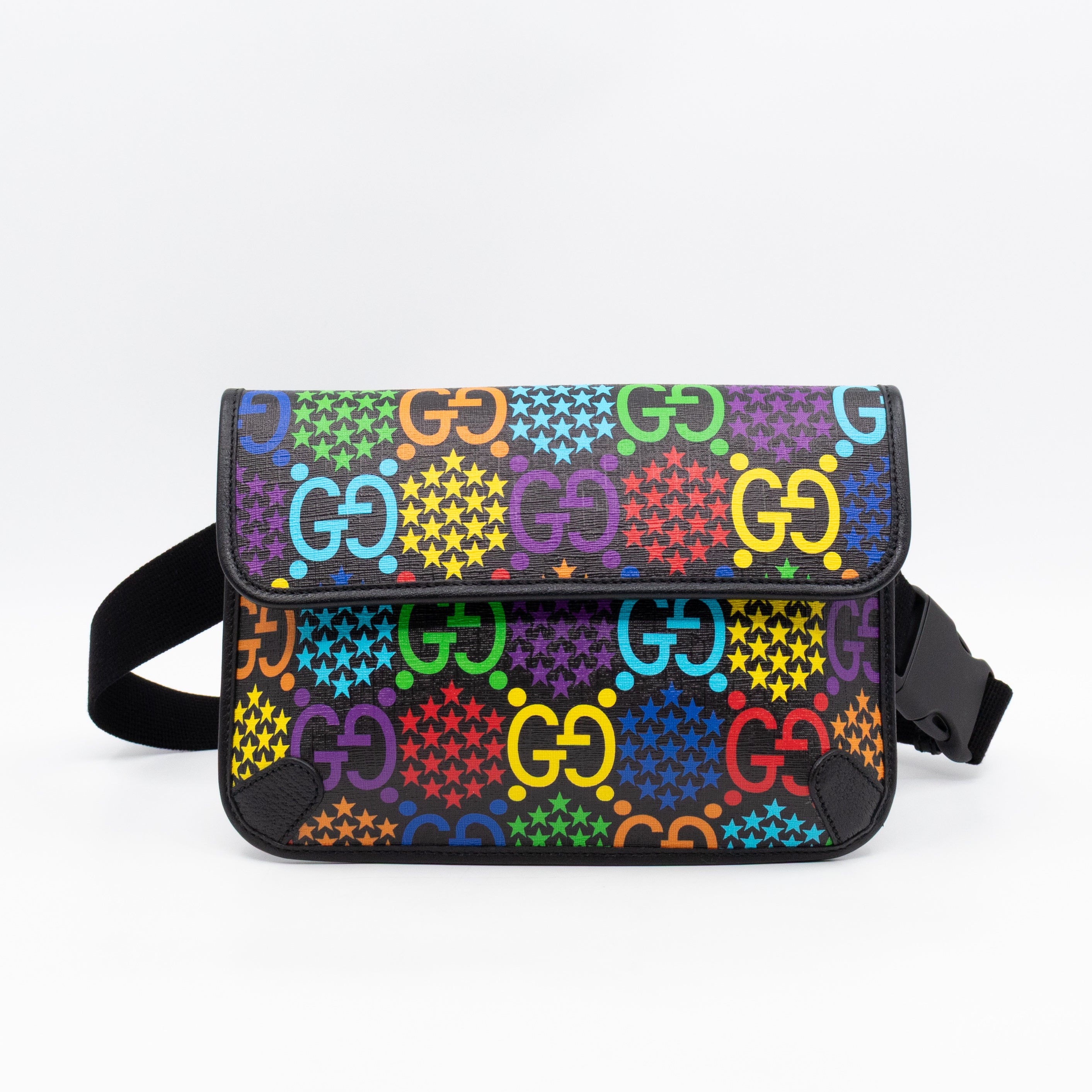 GG Belt Bag Black GG Psychedelic Canvas