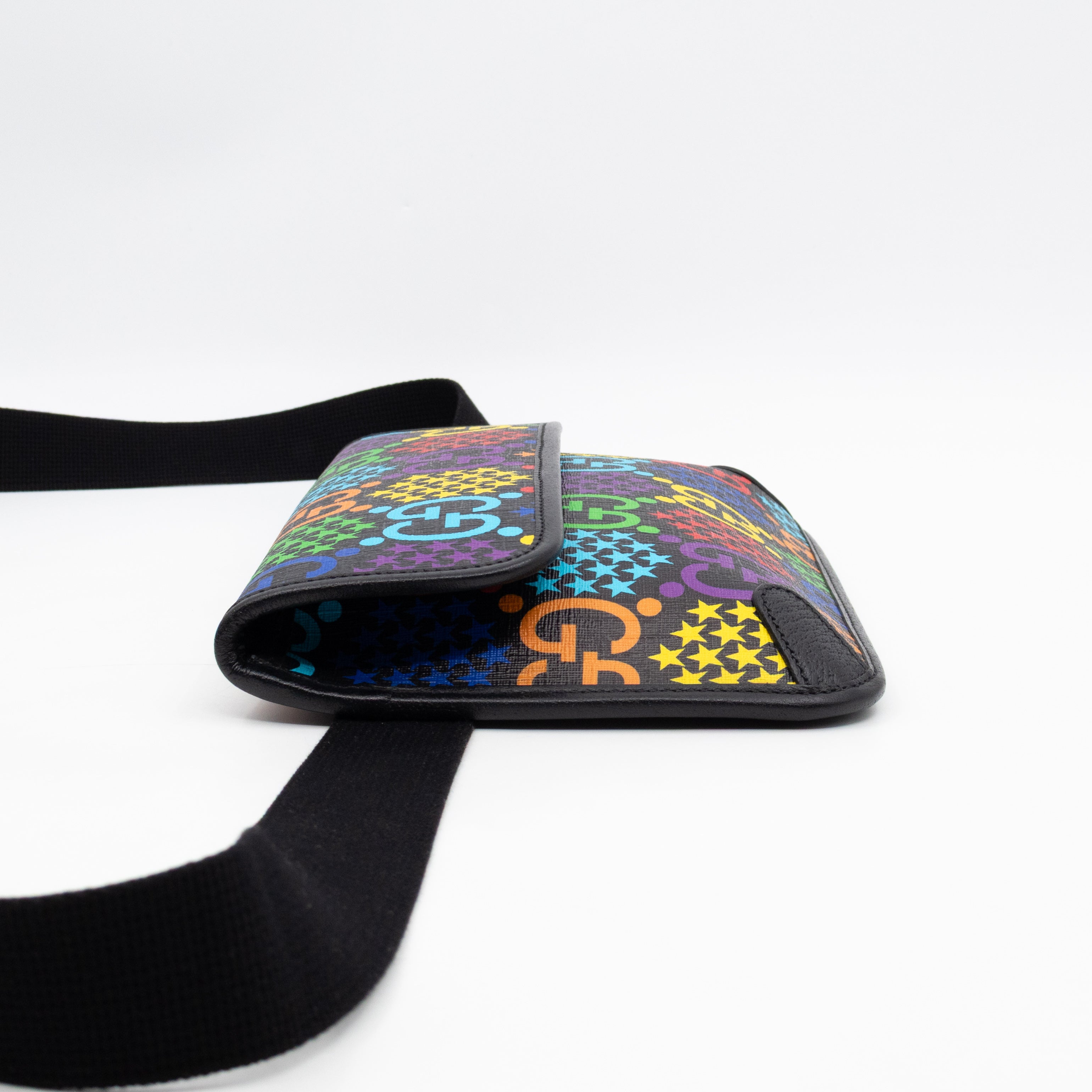 GG Belt Bag Black GG Psychedelic Canvas