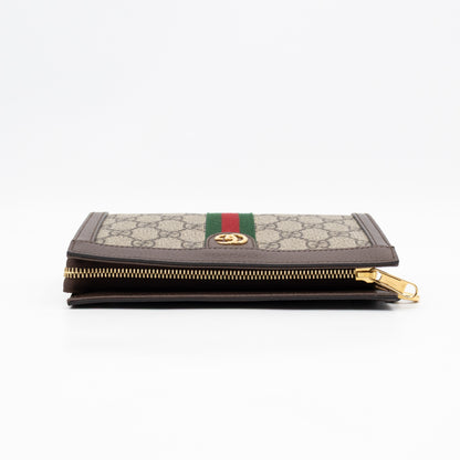 Ophidia GG Wrist Pouch GG Supreme Brown Leather