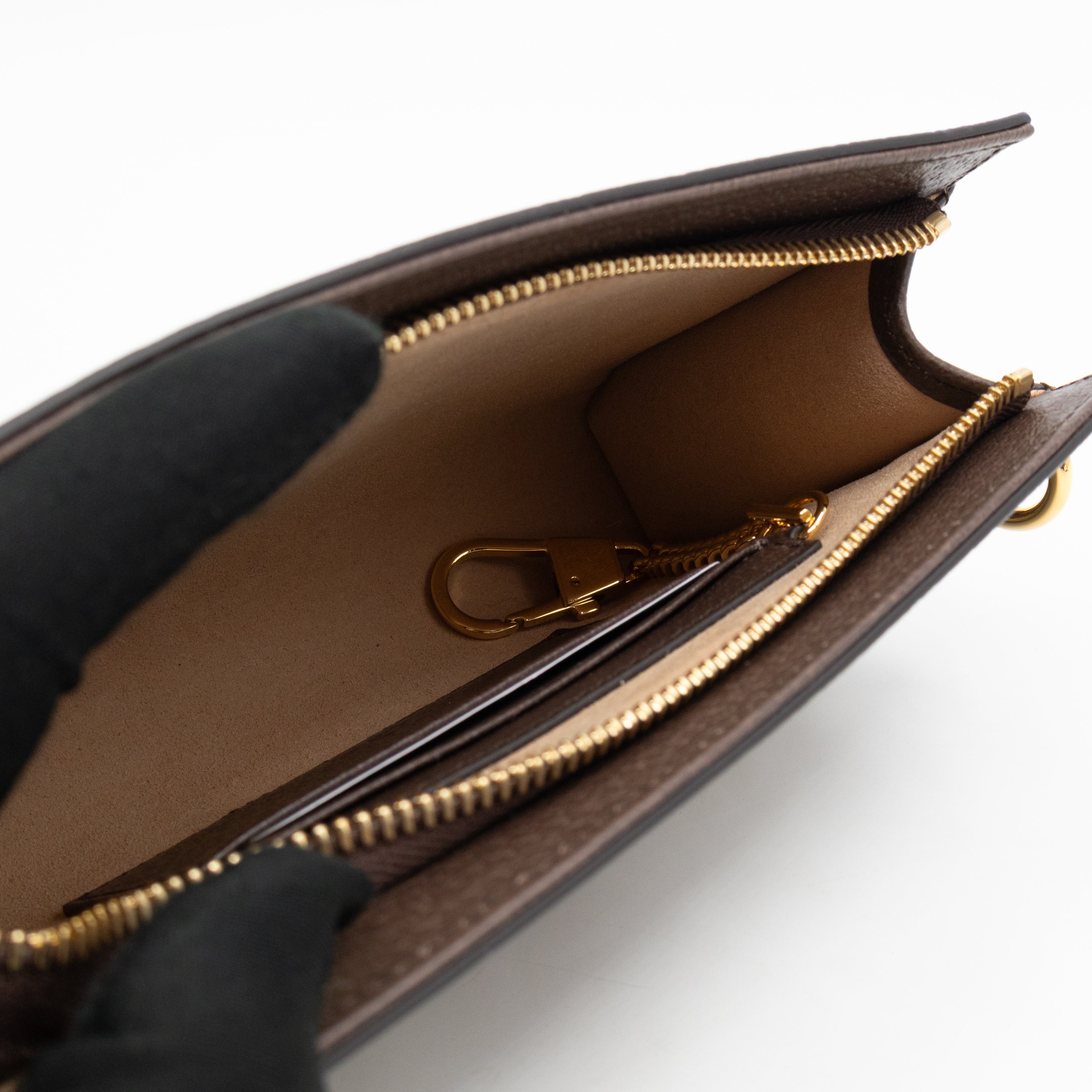 Ophidia GG Wrist Pouch GG Supreme Brown Leather