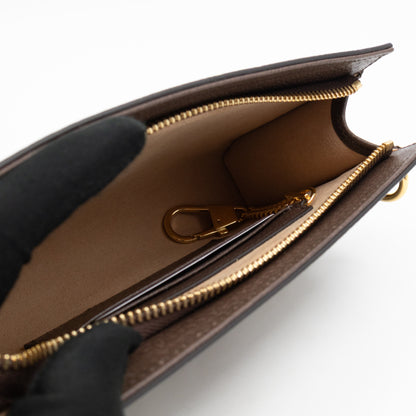 Ophidia GG Wrist Pouch GG Supreme Brown Leather