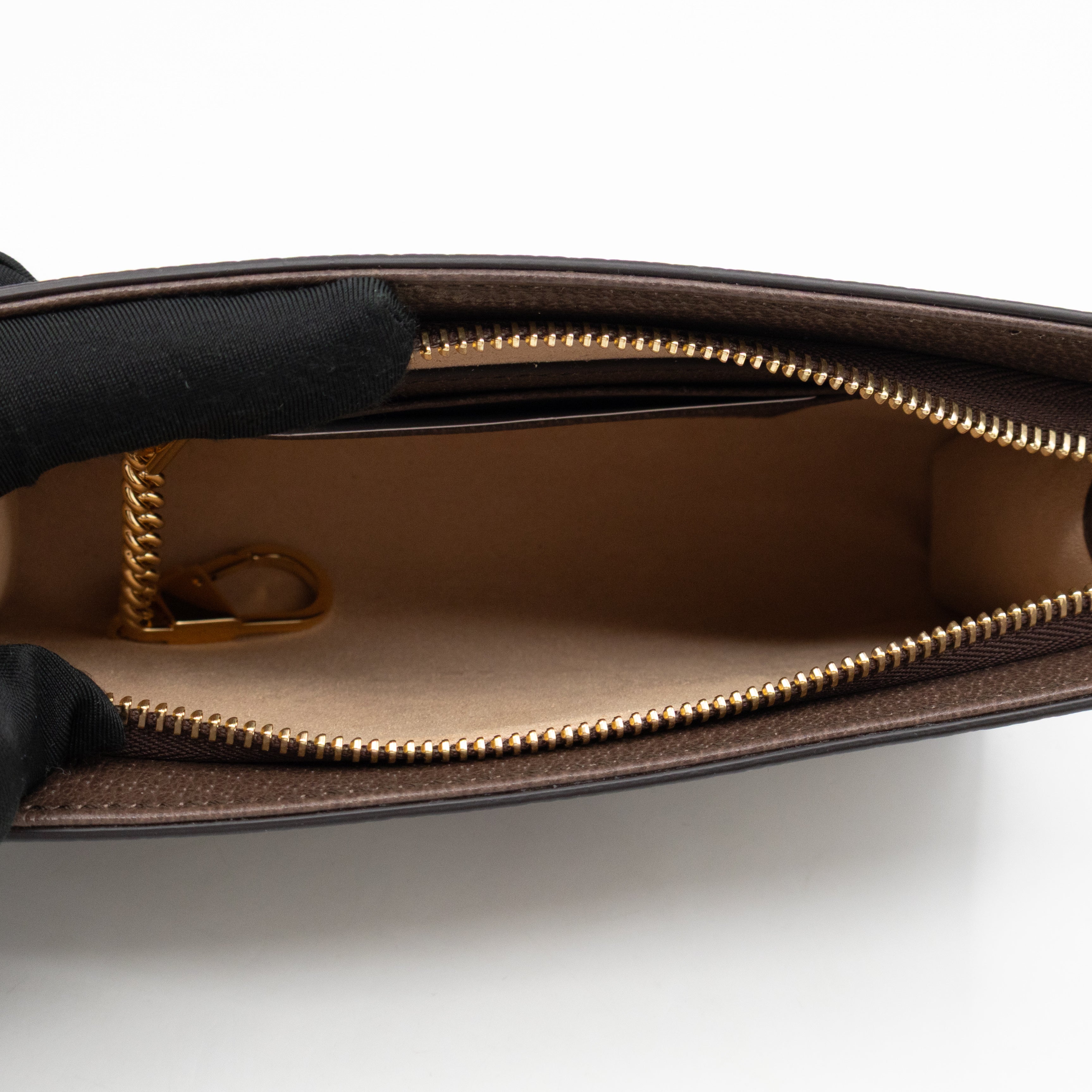 Ophidia GG Wrist Pouch GG Supreme Brown Leather