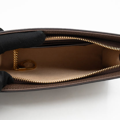 Ophidia GG Wrist Pouch GG Supreme Brown Leather