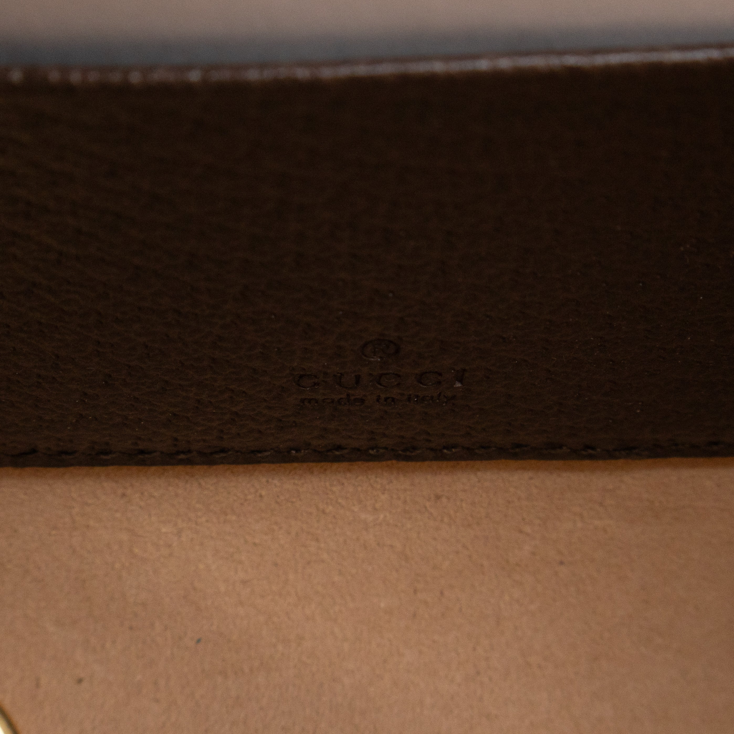 Ophidia GG Wrist Pouch GG Supreme Brown Leather