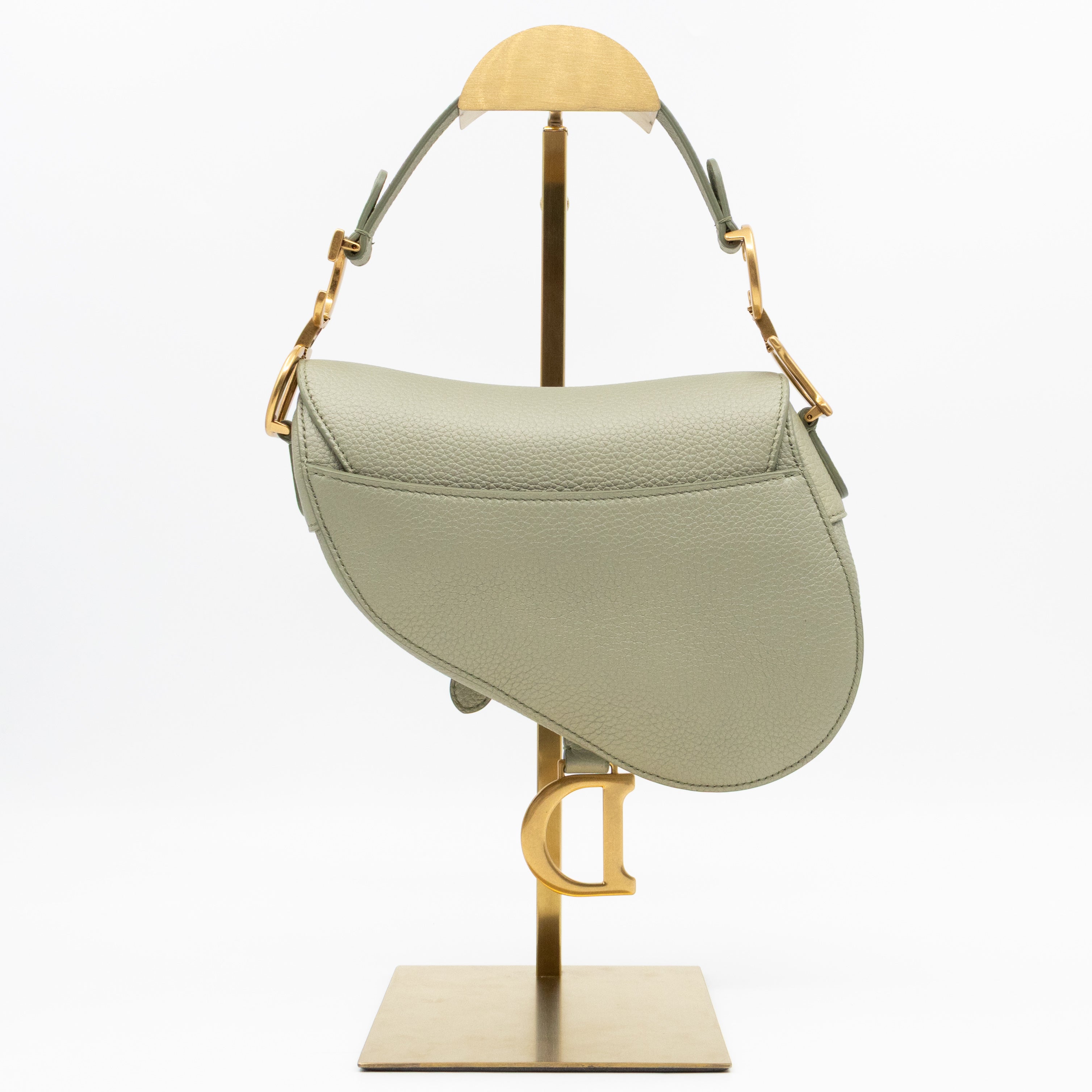 Mini Saddle Bag Light Green Leather