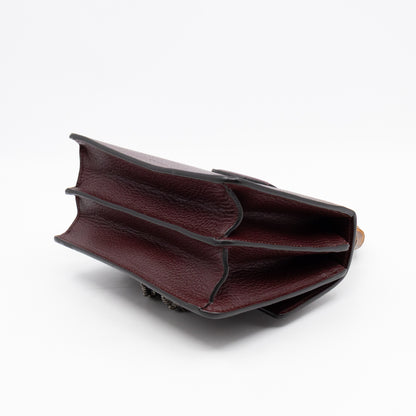 Dionysus Mini Bamboo Top Handle Burgundy Leather