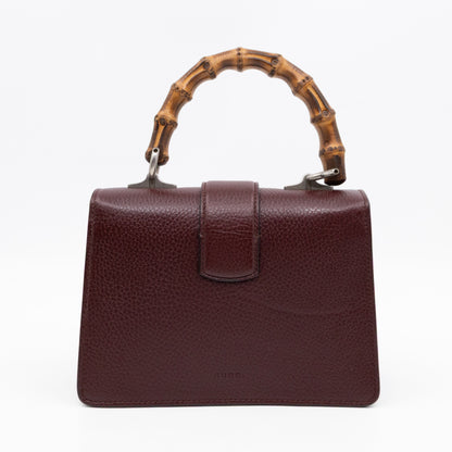 Dionysus Mini Bamboo Top Handle Burgundy Leather