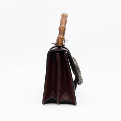 Dionysus Mini Bamboo Top Handle Burgundy Leather