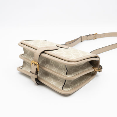 Mini Crossbody Bag Interlocking G Beige GG Supreme Canvas