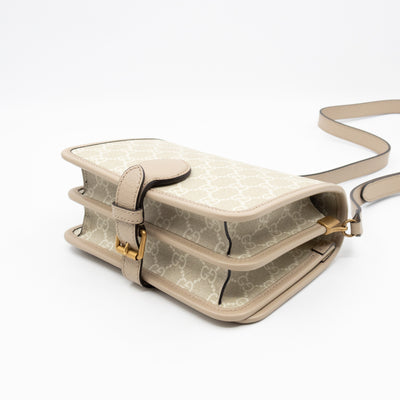 Mini Crossbody Bag Interlocking G Beige GG Supreme Canvas