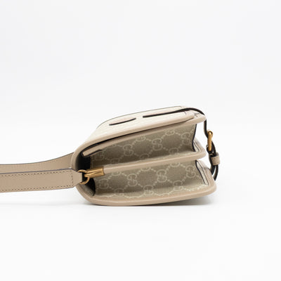 Mini Crossbody Bag Interlocking G Beige GG Supreme Canvas