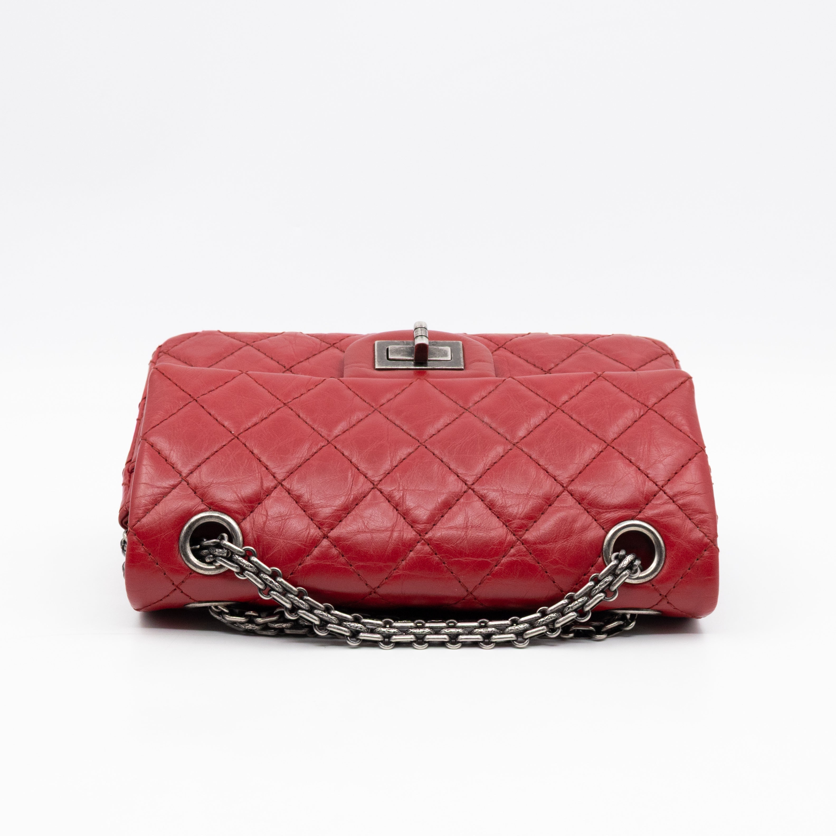 2.55 Reissue Mini Double Flap Red Leather