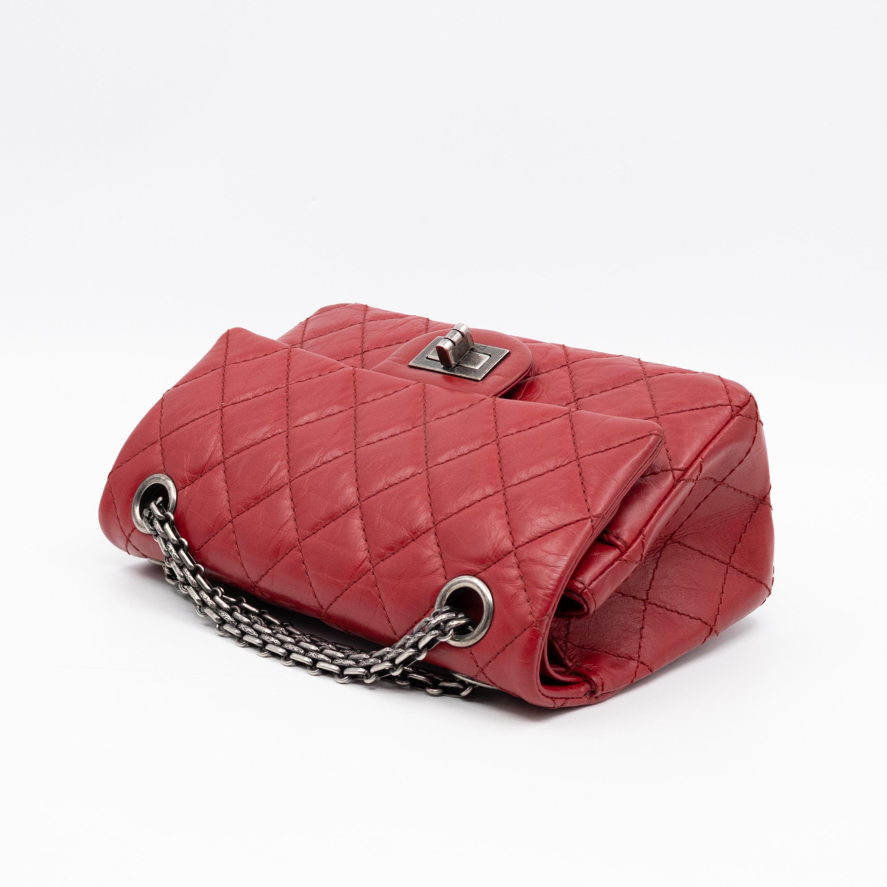 2.55 Reissue Mini Double Flap Red Leather